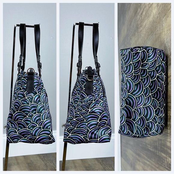 Kate Spade Pineforest Taylor Party Bubbles small purple nylon crossbody tote - Picture 4 of 7